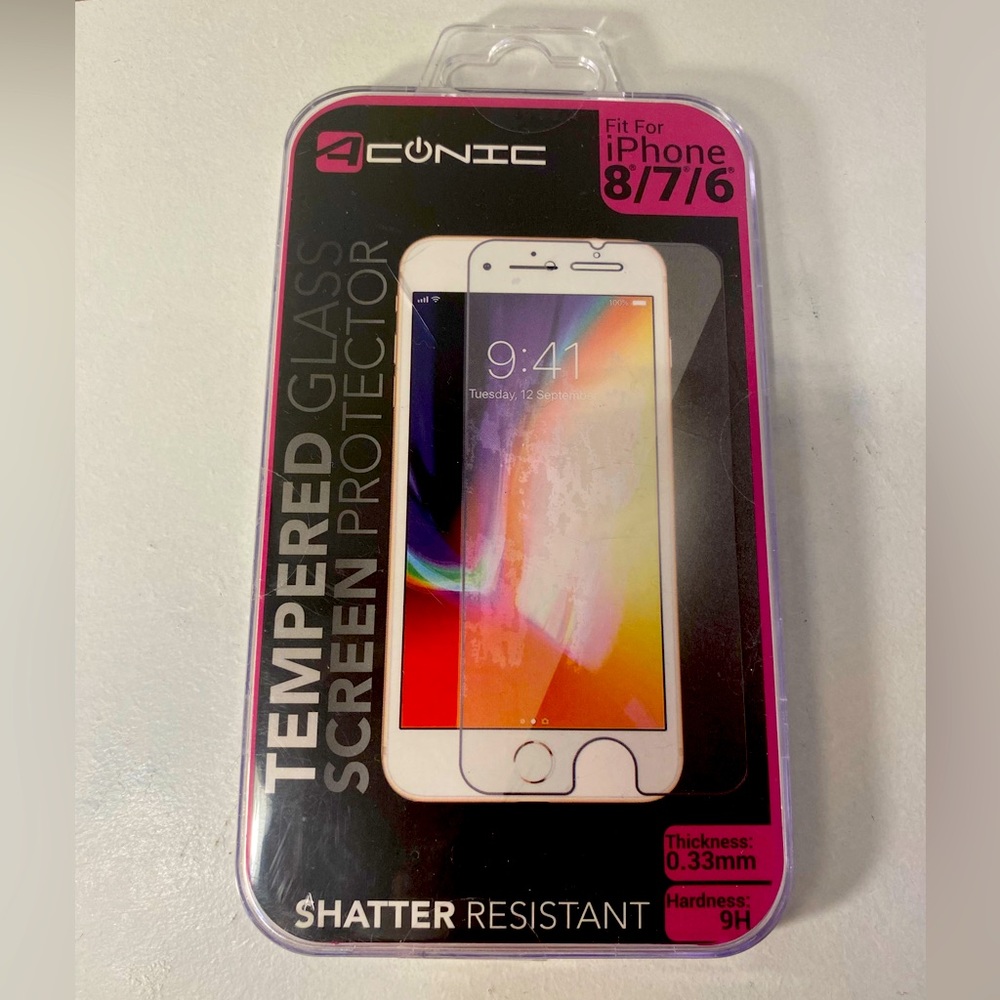 Aconic | Shatter Resistant Tempered Glass for iPhone 6/7/8 NWT